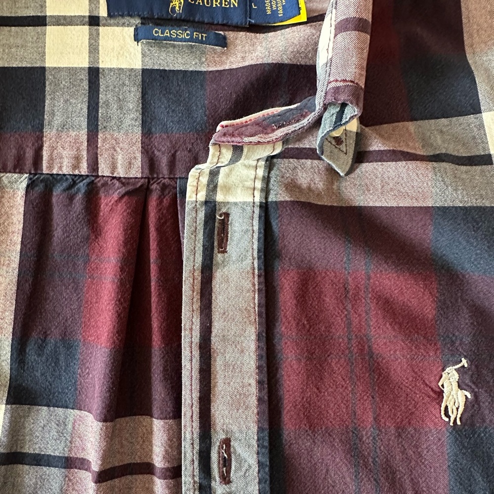 Ralph Lauren Classic Fit Checkered Shirt - Red, Blue, Cream